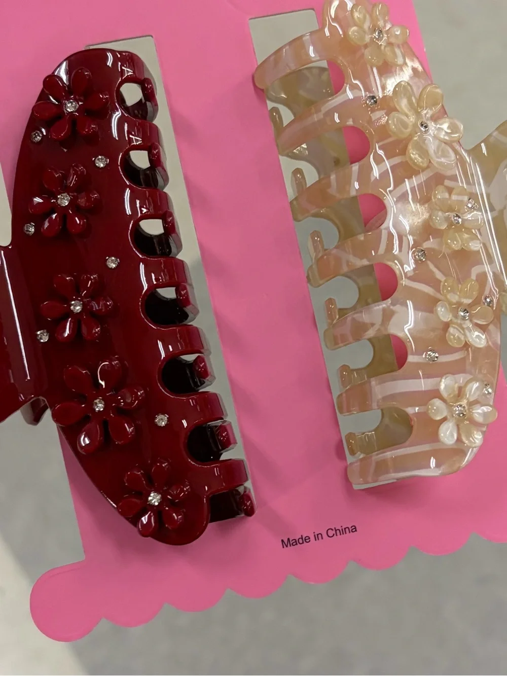 NWT ⚜️🌺⚜️ Sunday State Floral Hair Claw Clip Set of 2